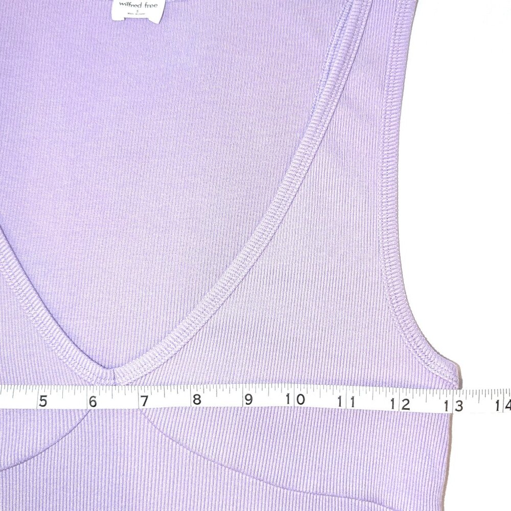 Wilfred Free | Aritzia Ribbed Tank Midi Dress in Lilac Purple | Size Small - Picture 10 of 11